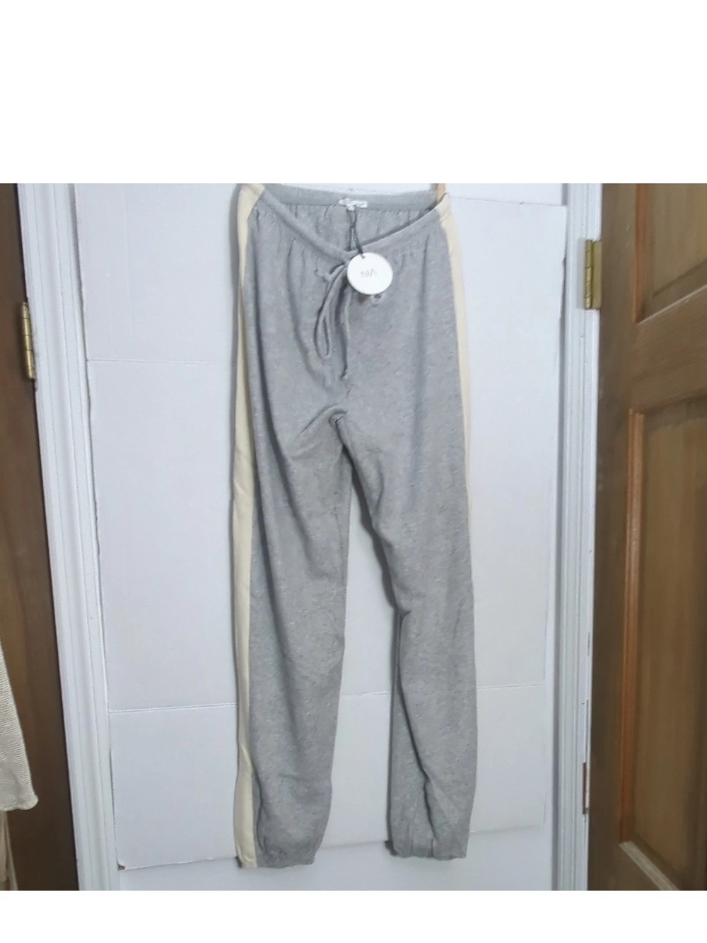 NIA-Heather Grey/Cream Active Warm Up Jogger Size S